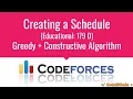E005 Creating a schedule Greedy Algorithms Codeforces