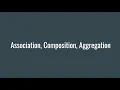 Association Composition Aggregation