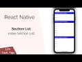 React Native Make Section List