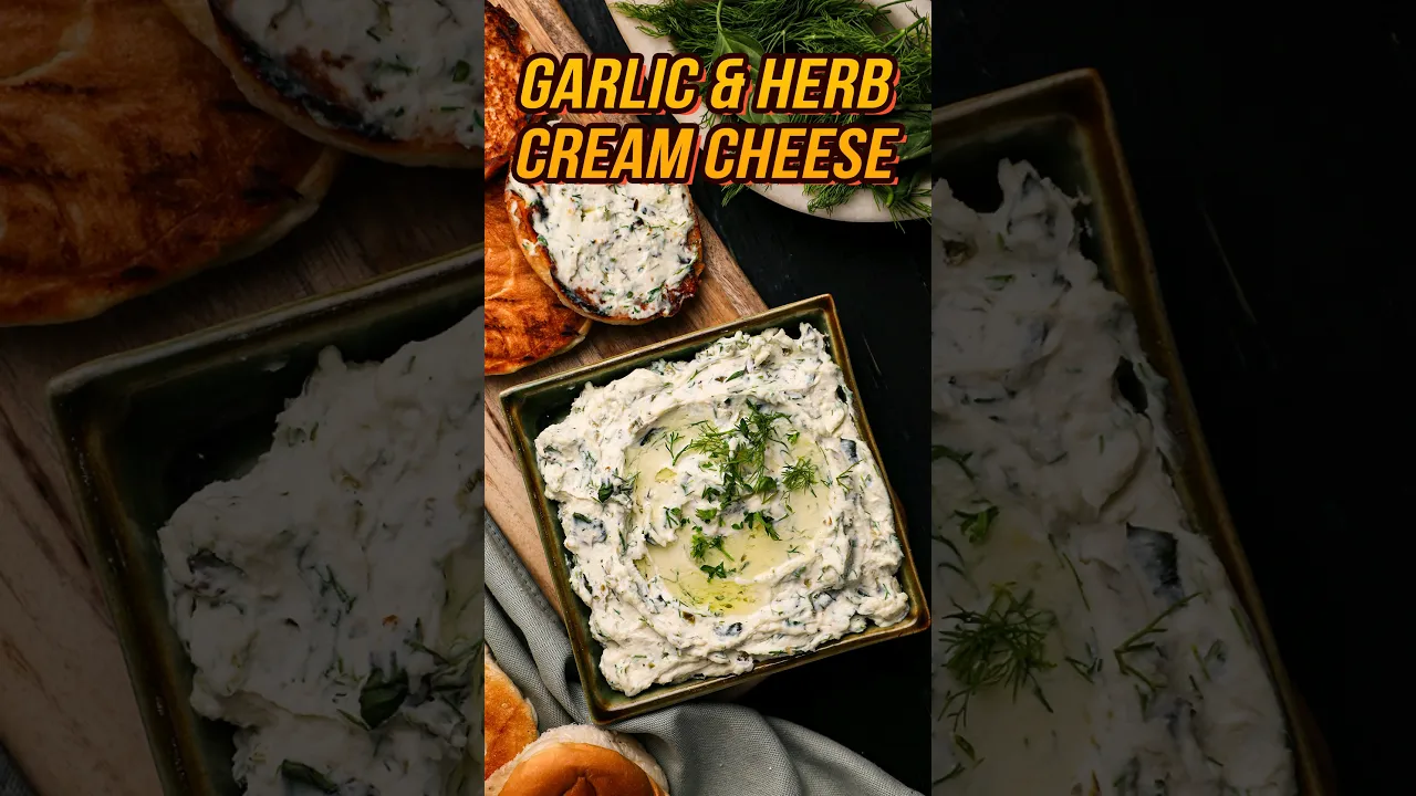 Garlic Herbs Cream Cheese Recipe   Delicious Homemade Garlic Herbs Cream Cheese#rajshrifood #shorts