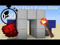 2x1 Flush Piston Door in Under 30 Seconds - Minute Redstone
