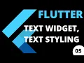 Text Widget Flutter Tutorial