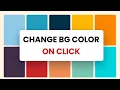 Background Color Changer On Click Javascript Mini Project