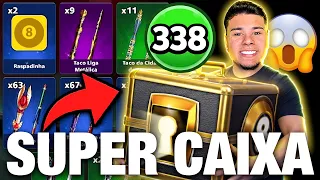 ABRI UMA SUPER CAIXA COM 338 PEÇAS DE TACO NO 8 BALL POOL 😱 (suba seu poder de coleção)