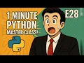 1 Minute Python Masterclass Epidode 28 Functions with parameters