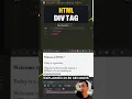 HTML Div Tag Basics Explained