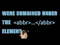Coding for Beginners HTML Basics Abbreviation and Acronym