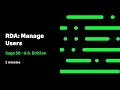 Sage 50 US - Remote Data Access RDA Manage Users