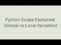 Python Scope Explained Global vs Local Variables