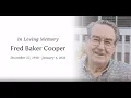 Fred Baker Cooper Funeral Service