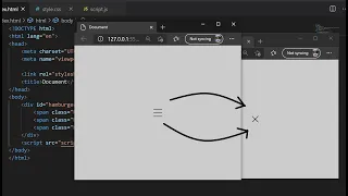 Animated Hamburger menu button HTML CSS Javascript