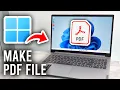 How To Make PDF File In Laptop or PC - Tutorial