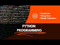 Python Programming Exercise Fixing Errors Built-in Functions and a Simple Calculator