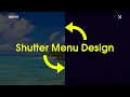 How To Create a Shutter Menu for Your Website Using HTML CSS and JS