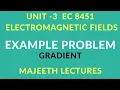 EC 8451 ELECTROMAGNETIC FIELD EXAMPLE PROBLEMS GRADIENT