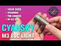 Lagu CyanSky M3 is tiny, rugged Titanium 16340 EDC with some serious punch for it's size!