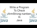 Program to Check Armstrong number in JAVA