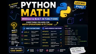 python math build in functions and math module lec PY