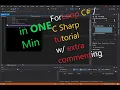 ForLoop C C Sharp tutorial in ONE MIN Console app