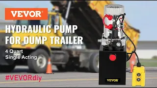 VEVOR Hydraulic Pump 12 Quart Hydraulic Power Unit 0 91 GPM Flow Rate 3200 PSI