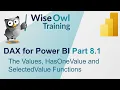 DAX for Power BI Part 8 1 - The Values HasOneValue and SelectedValue Functions