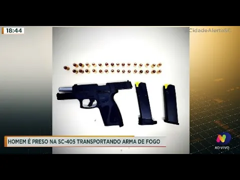 Homem é preso na SC-405 transportando arma de fogo