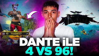DANTE İLE İMKANSIZ CHALLANGE YAPTIK 😲 96 KİŞİ ÜZERİMİZE OYNADI AMA...🤔 / Pubg Mobile