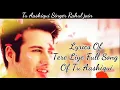 Download Lagu Tu Aashiqui Song Jannat Zubair Ritvik Arora