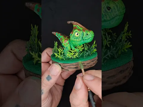 DIORAMA PARASAUROLOPHUS JURASSIC PARK #toys #art #diorama #jurassicworld #shorts #craft #custom #diy