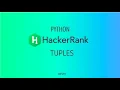 Tuples Hackerrank Python Solutions