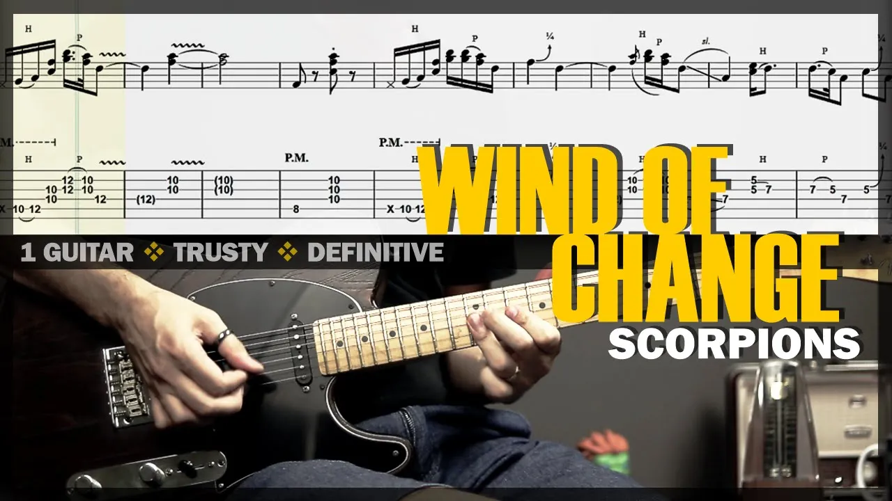 Wind of Change | Guitar Cover Tab | Guitar Solo Lesson | Backing Track with Vocals 🎸 SCORPIONS