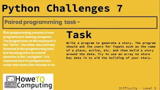 Python challenges level 5 challenge 7