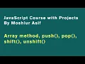 -3 2 push pop shift unshift JavaScript course 2021 JavaScript bangla tutorial 2021