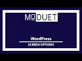 WordPress Screen Options