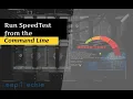 speedtest-cli Test your internet connection speed from the command line