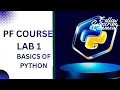 Programming Fundamentals - Python Lab 01 Python Basics Variables Data Types User Input