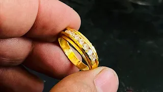 Handmade Gold Diamond Ring | Unique Band Ring Design Tutorial