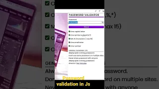 Password validation with JavaScript Build HTML5 CSS3 JavaScript Password Validator
