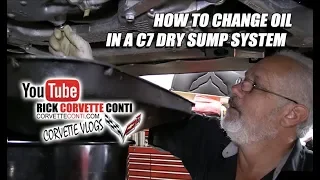 HOW TO CHANGE OIL IN A DRY SUMP C7 CORVETTE