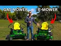 Electric Vs Gas Lawn Mower John Deere Z370R Comparison