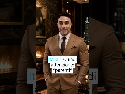 Parente Non Significa Genitore: Evita Questo Falso Amico In italiano: “parente” non significa