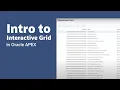 Intro to Interactive Grid in Oracle APEX