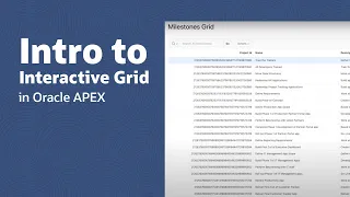 Intro to Interactive Grid in Oracle APEX