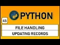 Updating records in text file