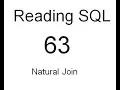 Natural Join SQL Tutorial 63