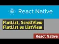 FlatList ScrollView FlatList vs ListView React Native Tutorial in Hindi