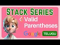 Valid Parentheses in Telugu DSA in Python