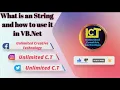 What is an String and how to use it in VB Net