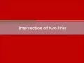 Intersection of two lines