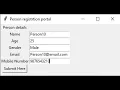 python Tkinter mini project Python GUI app to enter and store person details in MySQL database